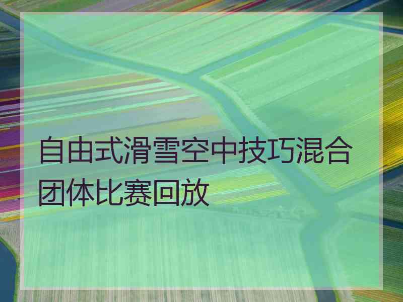 自由式滑雪空中技巧混合团体比赛回放